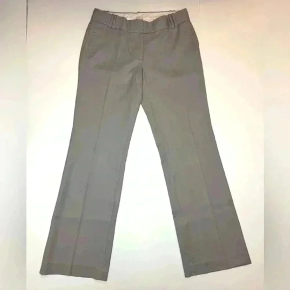 J Crew Womens City Fit Stretch Cotton Flare Leg Chino Pants Size 6 - Picture 1 of 7
